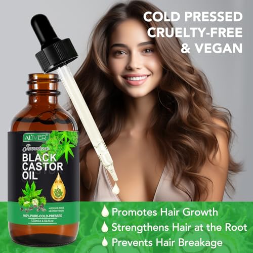 ALIVER Jamaican Black Castor Oil (2 Pack), Jamaican Castor Oil Organic Cold Pressed Unrefined ALIVER buy supplements canada