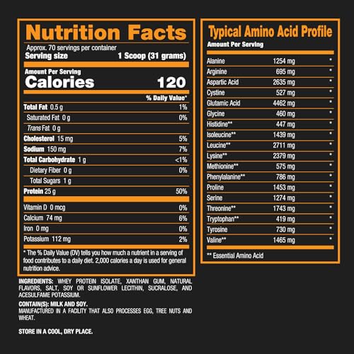 BPI Sports ISO HD Isolate Protein Vanilla Cookie, 76.8 oz - 69 Servings BPI Sports buy supplements canada