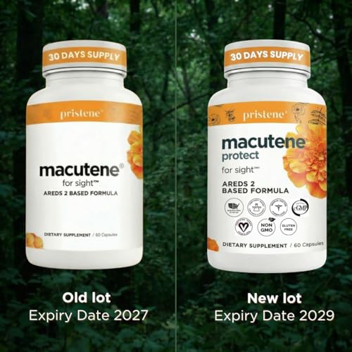 Macutene Protect Eye Vitamins for Macular Support Areds 2 with Lutein and Zeaxanthin Supplements (25mg/5mg) – Doctor Formulated Bilberry Supplement for Eyes, Lab Tested, Vegan (60 Capsules) Pristene buy supplements canada
