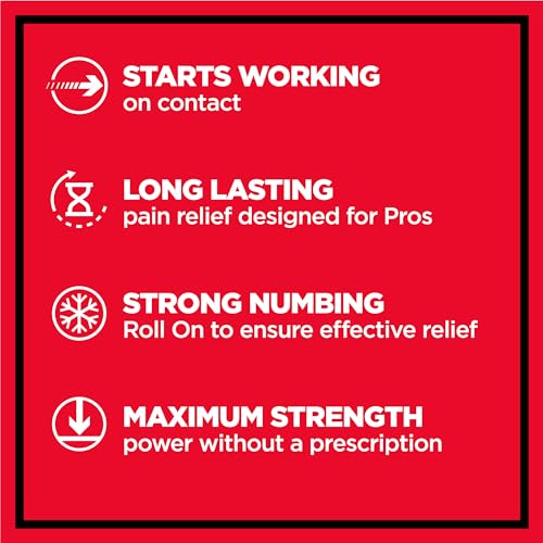 Absorbine Jr. PRO Maximum Strength Lidocaine Roll-On for Targeted Nerve and Muscle Pain Relief, 4% Lidocaine + 1.5% Phenol, Fast Acting & Long Lasting, 2.5 oz ABSORBINE JR. buy supplements canada