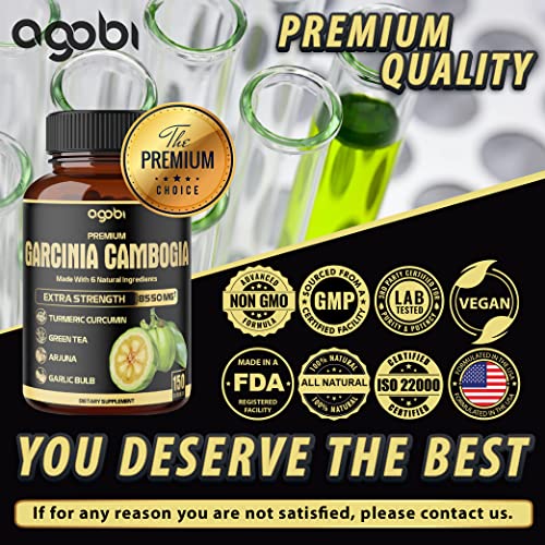 Premium Garcinia Cambogia 20:1 Extract Capsules 8550 mg - with Green Tea, Arjuna agobi buy supplements canada