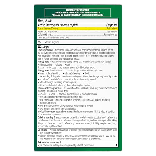 Excedrin Migraine Relief Caplets to Alleviate Migraine Symptoms - 200 Count Excedrin buy supplements canada