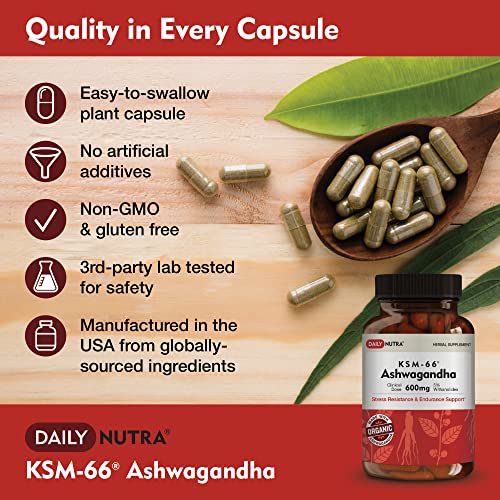 DailyNutra KSM-66 Ashwagandha 600mg Organic Root Extract - High Potency Supplement DailyNutra buy supplements canada