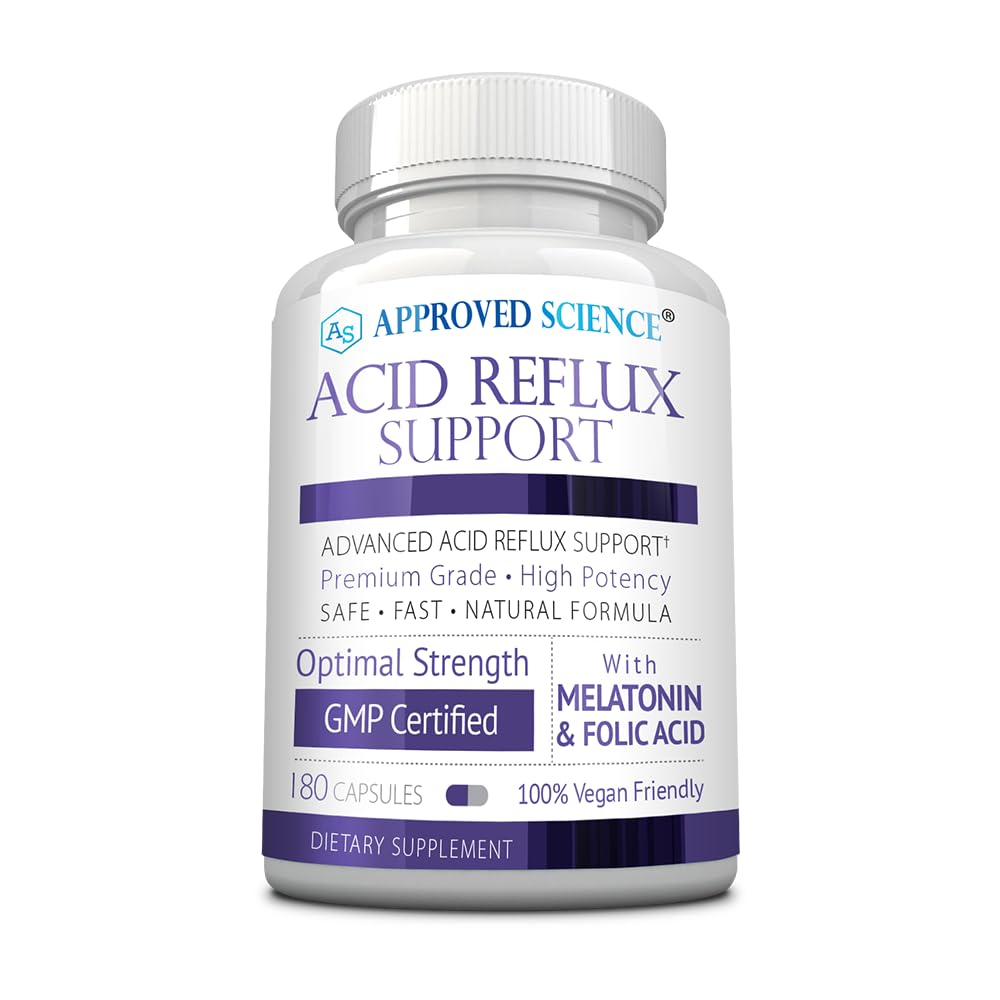 Approved Science® Acid Reflux Support - with Melatonin, Marshmallow Root, L-Taurine -180 Capsules - Vegan Approved Science buy supplements canada