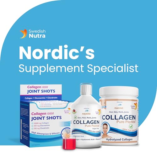 Swedish Nutra Liquid Marine Collagen - Sugar Free Berry Flavour | Minimize Fine Lines, Wrinkles & Improve Skin Elasticity Swedish Nutra buy supplements canada