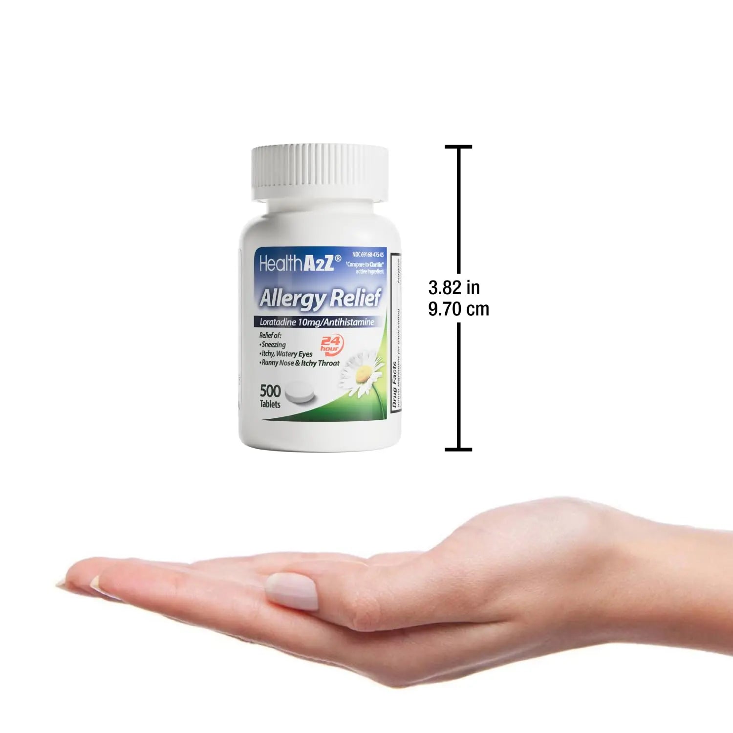 HealthA2Z® Allergy Relief | Loratadine 10mg Antihistamine | 500 Tablets | Dye Free | Relief from Itchy Throat, Sneezing, Runny Noses | 24-Hours Allergy Medicine HealthA2Z buy supplements canada