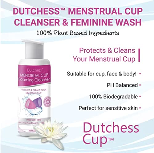 Dutchess Menstrual Cup Foaming Cleanser (3.4 oz) - Suitable for Silicone Menstrual Cups DUTCHESS buy supplements canada