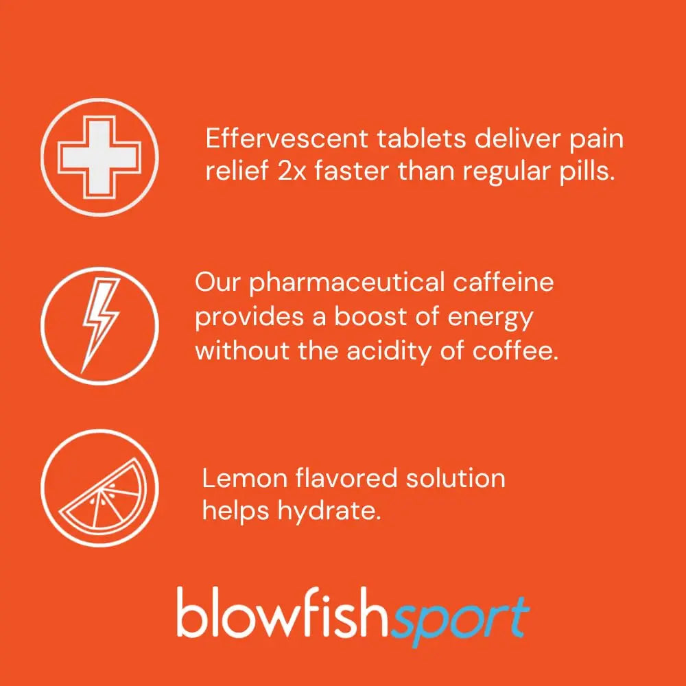 Blowfish Sport | Pain Relief for Athletes | Eases Sore Muscles | Boosts Energy | Effervescent Formula Works Fast | Perfect for Morning Workouts Blowfish buy supplements canada