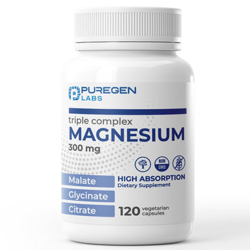 Puregen Labs Triple Magnesium Complex 300mg of Magnesium Glycinate, Malate, & Citrate P Puregen Labs buy supplements canada