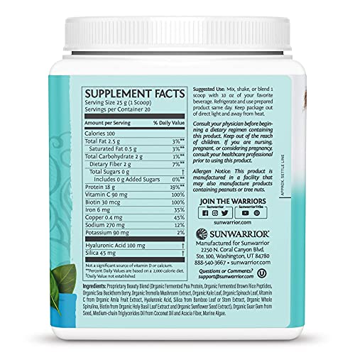 Sunwarrior Collagen Building Protein Peptides, Natural, 500 g Sunwarrior buy supplements canada