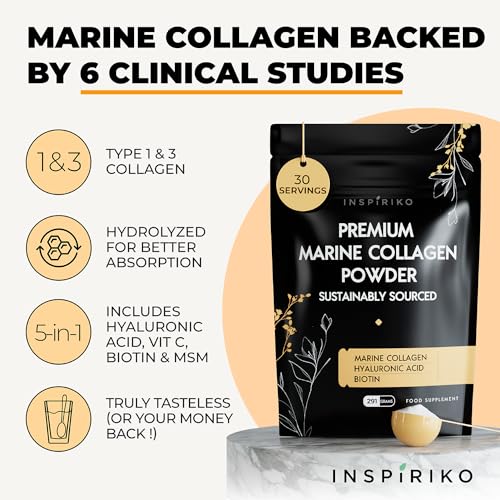 Marine Collagen Powder for Women - Marine Collagen with Hyaluronic Acid, Vitamin C Inspiriko buy supplements canada