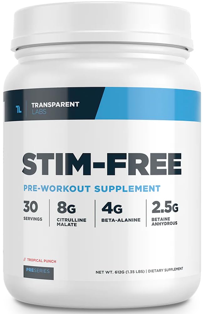 Transparent Labs Stim-Free Pre-Workout - Caffeine & Stim Free Pre Workout Powder Transparent Labs buy supplements canada