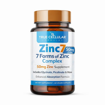 Zinc7: 7-in-1 Zinc Complex 50mg - Maximum Absorption for Immune Defense, Deep Sleep & All-Day Energy | Hormone Balance, Mental Focus True Cellular Formulas buy supplements canada