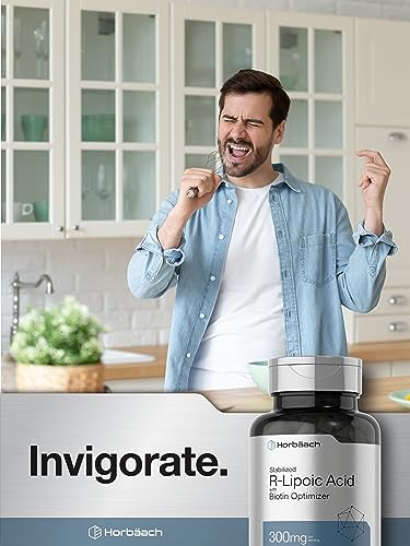 Stabilized R-Lipoic Acid 300mg | 60 Capsules | with Biotin Optimizer | Non-GMO, Gluten Horbäach buy supplements canada