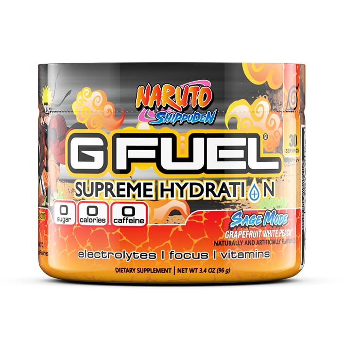 G Fuel Naruto Sage Mode Electrolytes Powder, Water Mix for Hydration, Energy and Focus G fuel buy supplements canada