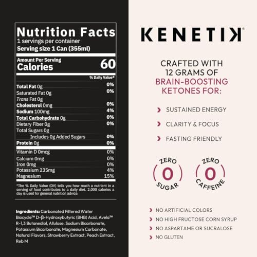 KENETIK Ketones Drink, Caffeine & Sugar Free, Keto Friendly Drinkable Ketones for Clean Kenetik buy supplements canada
