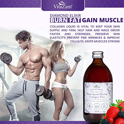 Diamond Elixir Marine Liquid Collagen Type 1 & 3 Hydrolysed Collagen Peptides 10000mg VitaZam buy supplements canada