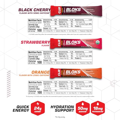 CLIF BLOKS - Energy Chews - Variety Pack - Non-GMO - Plant Based Clif Bar buy supplements canada