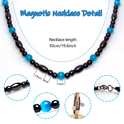 Magnetic Therapy Necklace Hematite Necklace Black Obsidian Aquamarine Magnetic Necklace Hion buy supplements canada