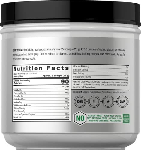 Pumpkin Seed Protein Powder Organic | 16 oz | Vegetarian, Gluten Free, and Non-GMO Horbäach buy supplements canada
