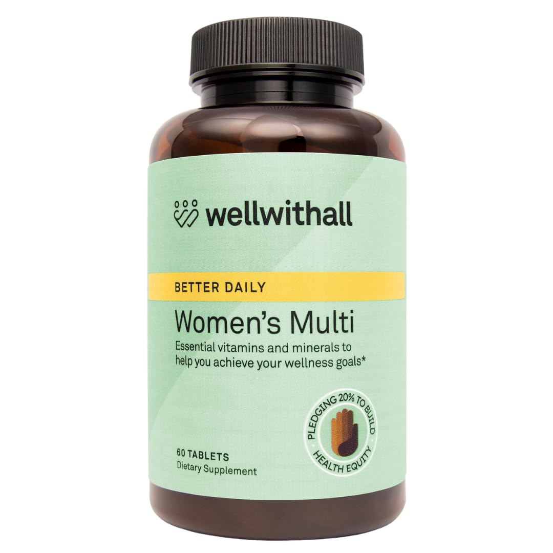 WellWithAll Women’s Multivitamin | Daily Supplement with Essential Vitamins, Minerals & Iron | Supports Immunity, Heart Health, Bone Health, Energy & Mood | Major Allergen - Free | 60 Tablets WellWithAll buy supplements canada