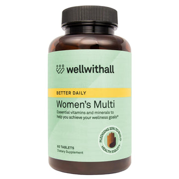 WellWithAll Women’s Multivitamin | Daily Supplement with Essential Vitamins, Minerals & Iron | Supports Immunity, Heart Health, Bone Health, Energy & Mood | Major Allergen - Free | 60 Tablets WellWithAll buy supplements canada