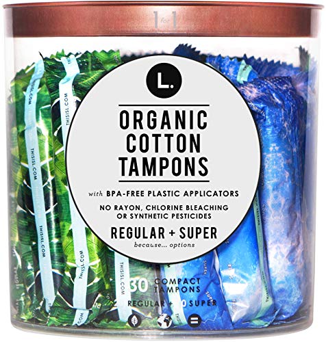 L. Organic Cotton Regular and Super Absorbency Compact Tampons Multipack 30 Count L. buy supplements canada