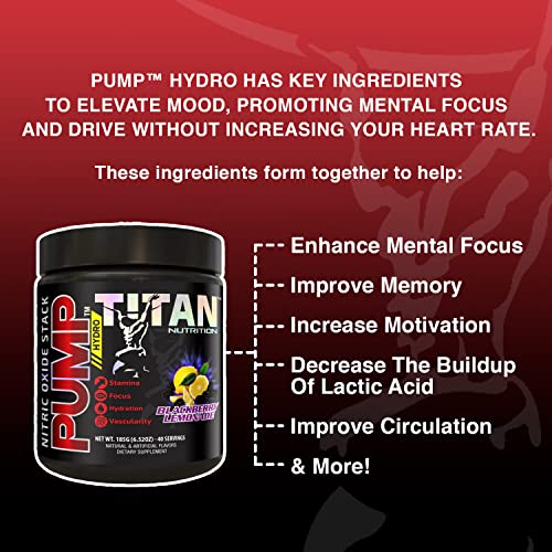 Pump- Nitric Oxide Boosting Stack Stim Free: Loaded with Citruline Malate for Maximum Titan Nutrition buy supplements canada