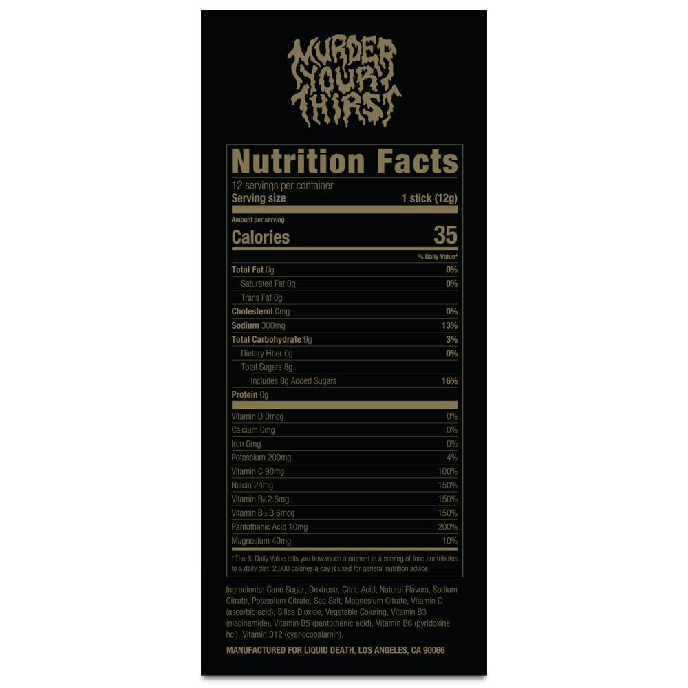 Liquid Death Electrolyte Death Dust - Hydration Powder Packets - 3 Flavors - 12-Stick Liquid Death buy supplements canada