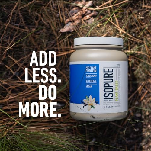Isopure Vanilla Vegan Protein Powder, with Monk Fruit Sweetener & Amino Acids, Post Work Isopure buy supplements canada