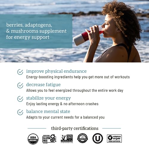 Organifi Red Juice - Vegan Energy Powder - Berry-Flavored Adaptogen Drink - Caffeine Organifi buy supplements canada