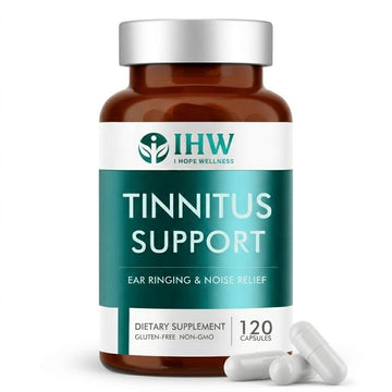 IHW Tinnitus Relief for Ringing Ears, 1200mg Tinnitus Relief Supplement, 120 Capsules, with Vitamin B Complex & C, Reduces Ringing in Ears, Promotes Hearing Wellness & Comfort IHW buy supplements canada