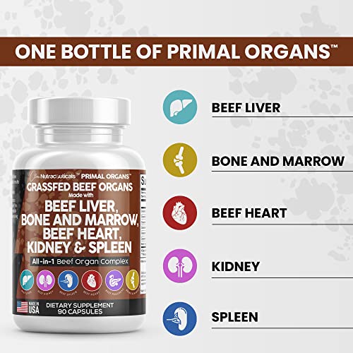 Grass Fed Beef Liver Capsules 3000mg - Premium Quality Beef Organs Clean Nutraceuticals buy supplements canada