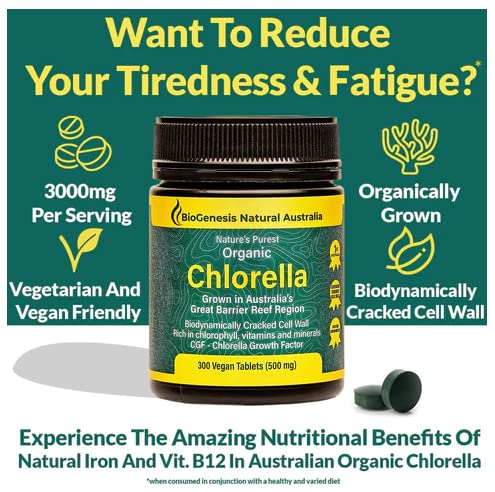 BioGenesis Chlorella Tablets, 600 Tablet Count (500mg) Biogenesis buy supplements canada