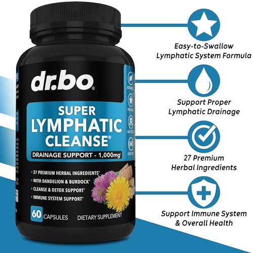 Lymphatic Support Herbal Supplement with Echinacea & Ginger - For Lymph Drainage & Detox DR. BO buy supplements canada