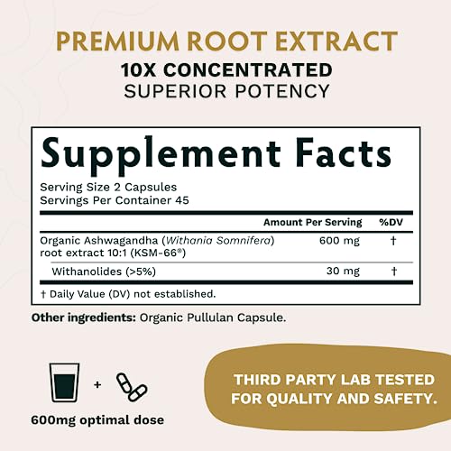 TRIBE ORGANICS Vegan Ashwagandha KSM 66 Pure Organic Root Powder Extract Ayurvedi TRIBE ORGANICS buy supplements canada
