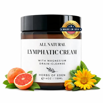 Organic Lymphatic Massage Cream with Magnesium – Natural Topical Cream | Stimulate Lymph Fluid | Family Owned, Made in USA Herbs of Eden buy supplements canada