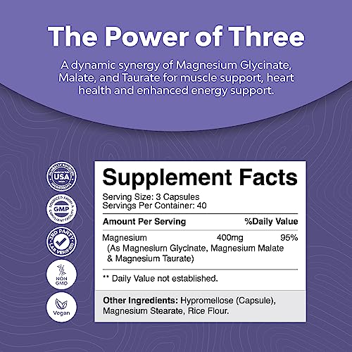Triple Magnesium Complex Supplement 400mg Elemental - High Absorption Magnesium Natures Craft buy supplements canada