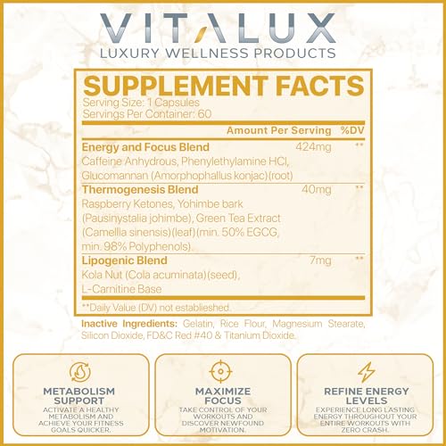 VITALUX || Premium Thermogenic Energy Burn || Metabolism Support, Boost Energy Levels EPN Supplements buy supplements canada