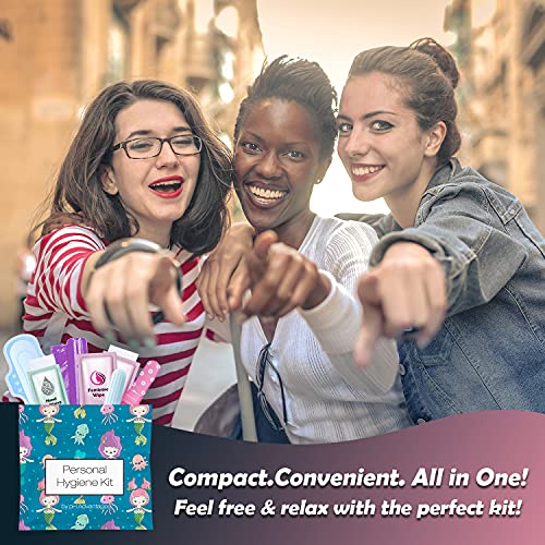 3 x Menstrual All-in-One Kits - Assorted Colors | Convenience on The Go | Single Period Kit Packs pH Advantage buy supplements canada