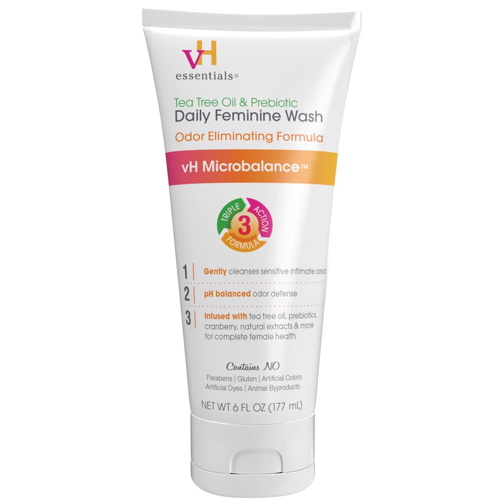 vH essentials, Ph Balanced Daily Feminine Wash, Tea Tree Oil & Prebiotic vH essentials buy supplements canada