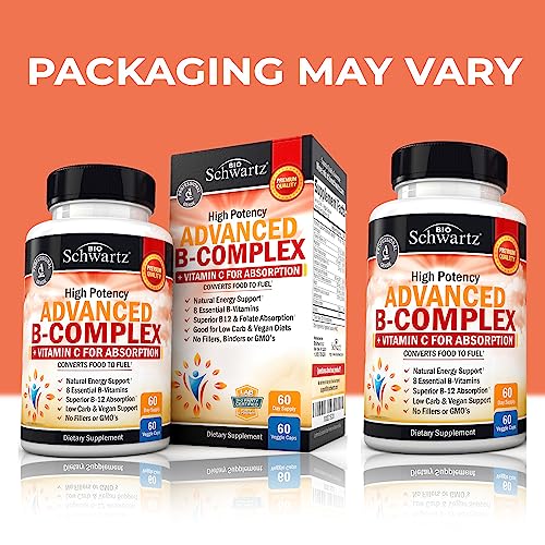 Vitamin B Complex with Vitamin C for Maximum Absorption - Methylcobalamin b12 BioSchwartz buy supplements canada