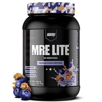 REDCON1 MRE Lite Whole Food Protein Powder, Blueberry Cobbler - Low Carb & Whey REDCON1 buy supplements canada