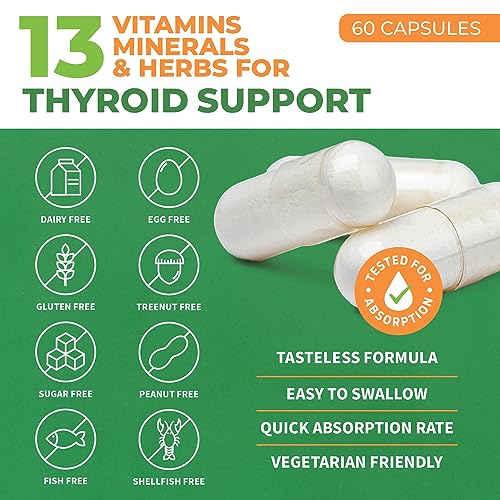 Thyroid Support for Women and Men with Iodine - Energy, 60 Vegetarian ForestLeaf buy supplements canada