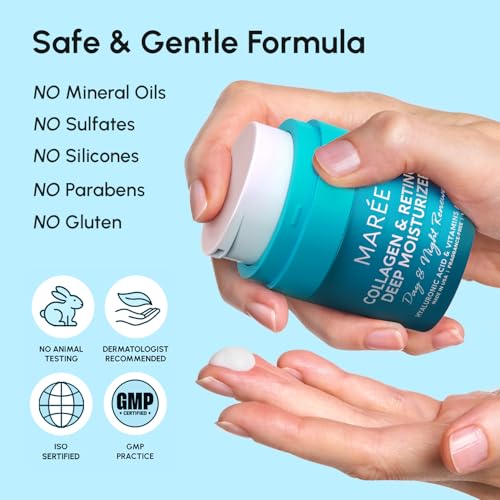 MAREE Face Moisturizer Retinol Cream for Face – Daily Wrinkle Cream for Women – Anti-Aging Face Cream – Facial Moisturizer with Collagen MAREE buy supplements canada