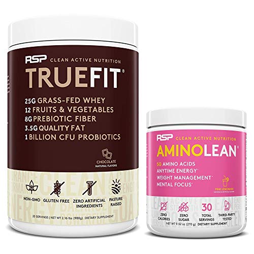 RSP NUTRITION AminoLean Pre Workout Energy (Pink Lemonade 30 Servings) with TrueFit RSP NUTRITION buy supplements canada