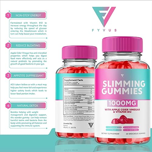 (3 Pack) Slimming Gummies It Works Slimming Gummies for Weight Loss with Apple Cider Fyvus buy supplements canada
