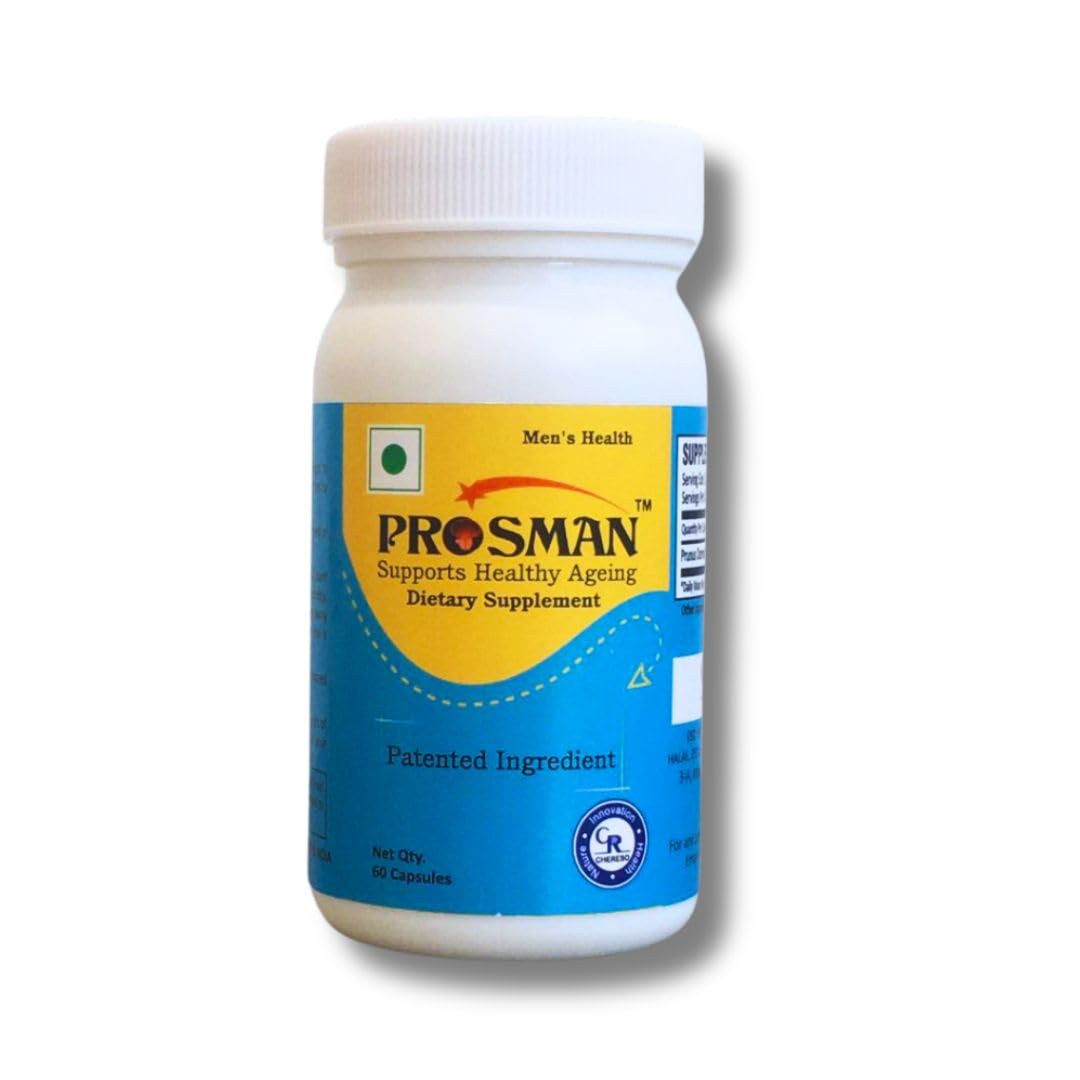 Prosman Supplement - Supports Healthy ageing & Improves Urinary Function | Patented Ingredient | Prunus domestica/pygeum (1Pack- 60 Capsules) PROSMAN buy supplements canada