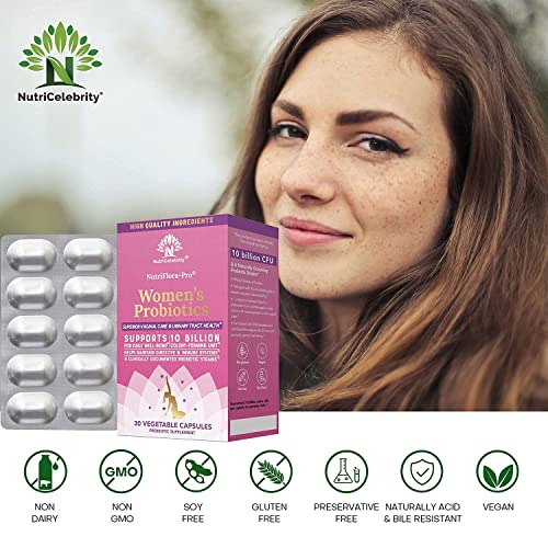 Nutricelebrity NutriFlora-Pro Probiotics for Women - Support Vaginal, Urinary Health Nutricelebrity buy supplements canada