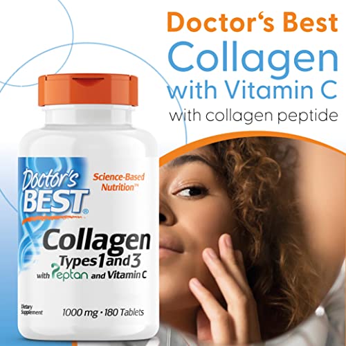 Doctor's Best, Collagen Types 1 and 3, Peptane & Vitamin C, 1,000mg, 180 Tablets Doctor's BEST buy supplements canada
